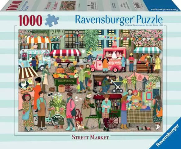 Ravensburger Puzzle 1000 Piece, Street Market - Treasure Island Toys