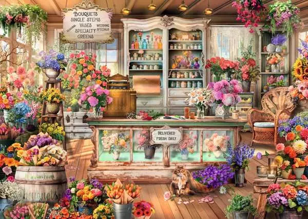 春風マルシェ　ビーズログ　ワンドオブフォーチュン　ユリウスセット Ravensburger Puzzle 1000 Piece, All Seasons Flower Shop - Treasure
