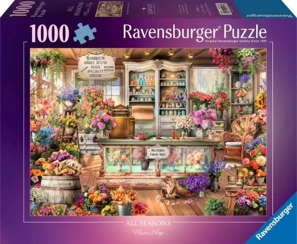 Ravensburger Puzzle 1000 Piece, All Seasons Flower Shop - Treasure Island Toys