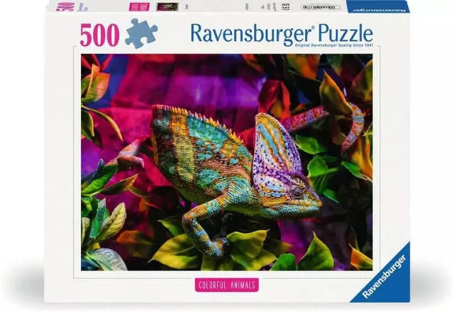 Ravensburger Puzzle 500 Piece, Colourful Animals: Chameleon - Treasure Island Toys