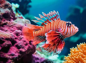 Ravensburger Puzzle 500 Piece, Colourful Animals: Red Lionfish - Treasure Island Toys