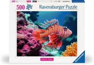 Ravensburger Puzzle 500 Piece, Colourful Animals: Red Lionfish - Treasure Island Toys