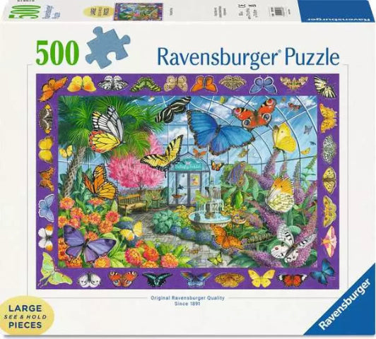 Ravensburger Puzzle 500 Piece Large Format, The Butterfly Place - Treasure Island Toys