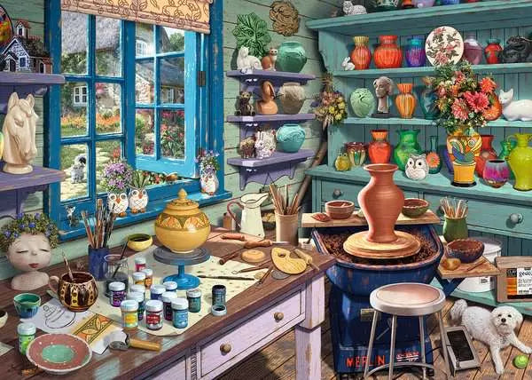 Ravensburger Puzzle 500 Piece Large Format, Pottery Studio Sanctuary