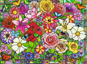 Ravensburger Puzzle 100 Piece XL, TIffany Flowers - Treasure Island Toys