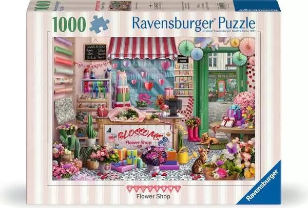 Ravensburger Puzzle 1000 Piece, Blossom's Flower Shop - Treasure Island Toys