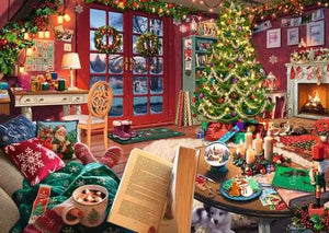Ravensburger Puzzle Holiday 500 Piece Large Format, Cozy Christmas Retreat - Treasure Island Toys