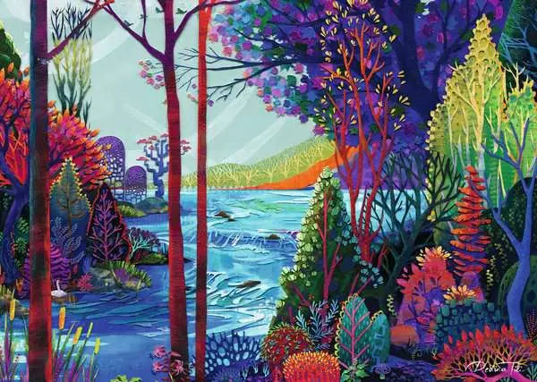 Ravensburger Puzzle 1000 Piece, Indigo Forest - Treasure Island Toys