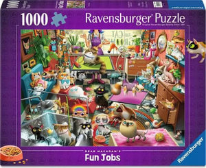 Ravensburger Puzzle 1000 Piece, The Cat Groomer - Treasure Island Toys