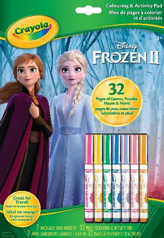 Crayola Colouring & Activity Pad Disney Frozen 2 - Treasure Island Toys