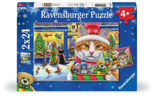 Ravensburger Puzzle 2 x 24 Piece, Christmas Kitties