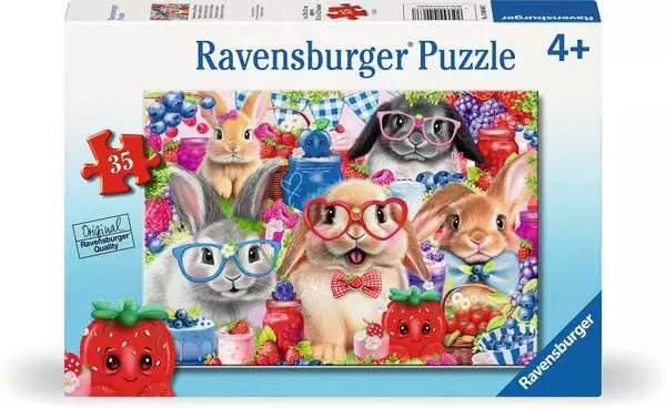 Ravensburger Puzzle 35 Piece, Bunnies & Berries - Treasure Island Toys