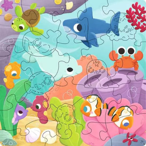 Ravensburger Puzzle Wood 22 Piece, Sea Animals - Treasure Island Toys