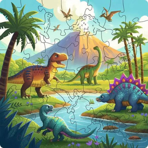 Ravensburger Puzzle Wood 44 Piece, Dinosaurs - Treasure Island Toys