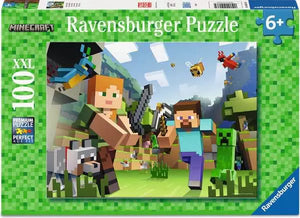 Ravensburger Puzzle 100 Piece, Minecraft - Treasure Island Toys