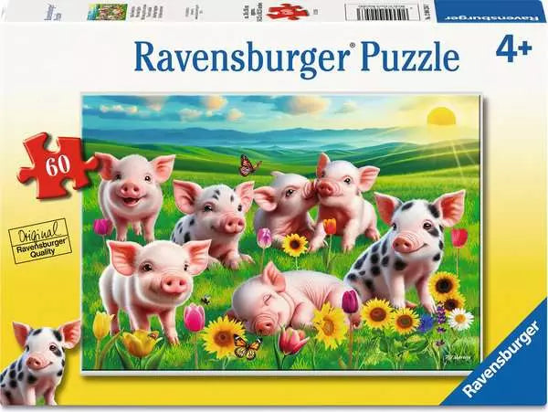 Ravensburger Puzzle 60 Piece, Precious Piglets - Treasure Island Toys