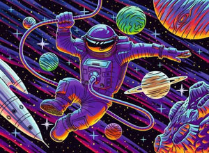 Ravensburger Puzzle 200 Piece XXL, Outer Space Adventure, Glow