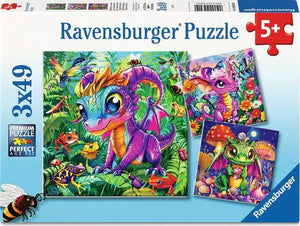 Ravensburger Puzzle 3 x 49 Piece, Baby Garden Dragons - Treasure Island Toys