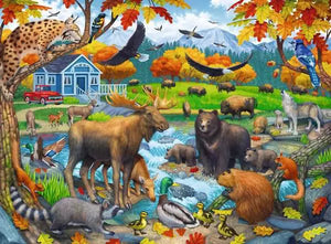 Ravensburger Puzzle 150 Pieces, Wildlife Gathering - Treasure Island Toys