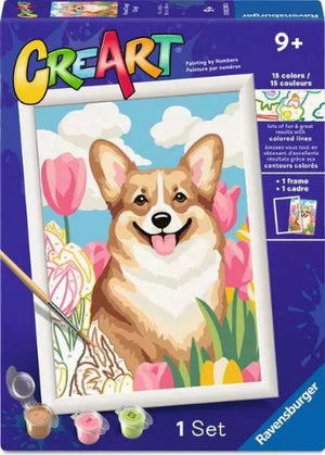 Ravensburger CreArt Floral Corgi - Treasure Island Toys