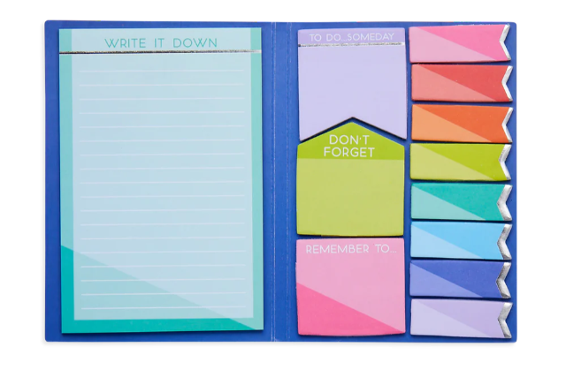 Ooly Side Notes Sticky Tab Note Pad - Color Write - Treasure Island Toys