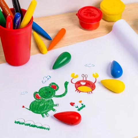 Faber-Castell Little Creatives Easy Grip Crayons Bulb, 4 Pack - Treasure Island Toys