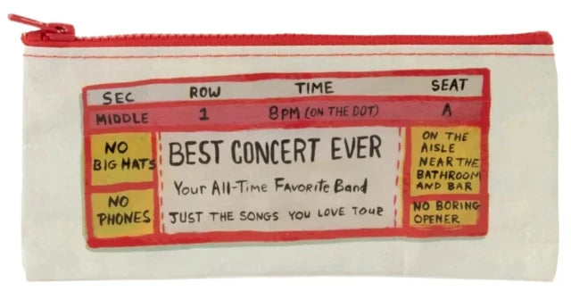 Blue Q Pencil Case Best Concert Ever