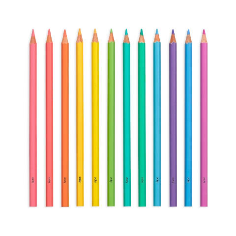 Ooly Pastel Hues Colored Pencils, 12 Pack - Treasure Island Toys