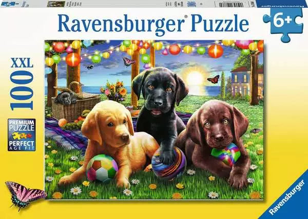 Ravensburger Puzzle 100 Piece, Puppy Picnic