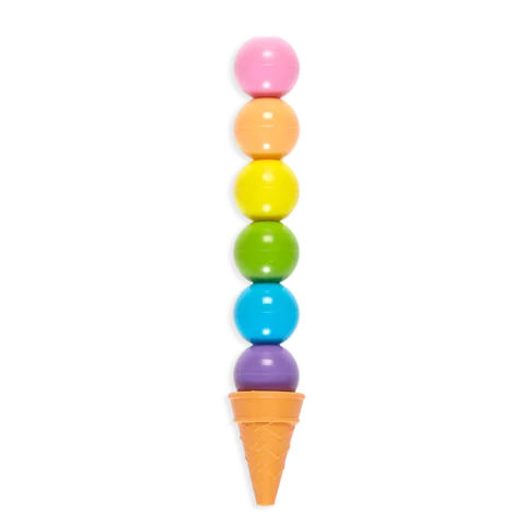 Ooly Rainbow Scoops Vanilla Scented Stacking Crayon - Treasure Island Toys