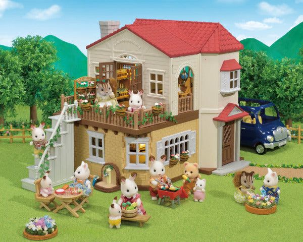 Calico Critters House - Red Roof Country Home Secret Attic Playroom - Treasure Island Toys