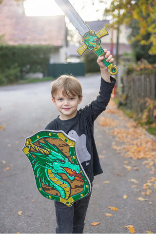 Great Pretenders Foam Shield - Green Dragon - Treasure Island Toys