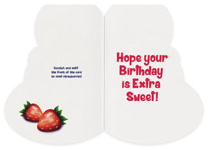 Greeting Card Birthday - Strawberry Cake Slice Card - Treasure Island Toys