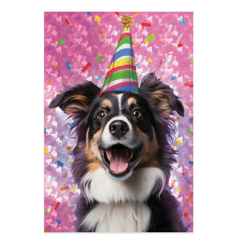 Greeting Card Enclosure - Lab in a Birthday Hat - Treasure Island Toys