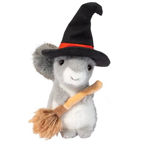 Douglas Cuddle Gray Squirrel Witch - Treasure Island Toys