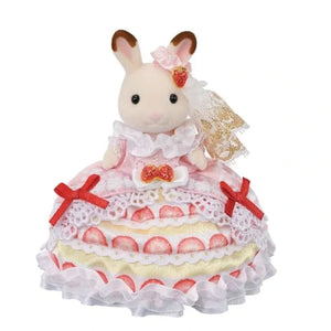 Calico Critters Limited Edition - Happy 40th Birthday Freya Chocolate Rabbit's Strawberry Dress - Treasure Island Toys