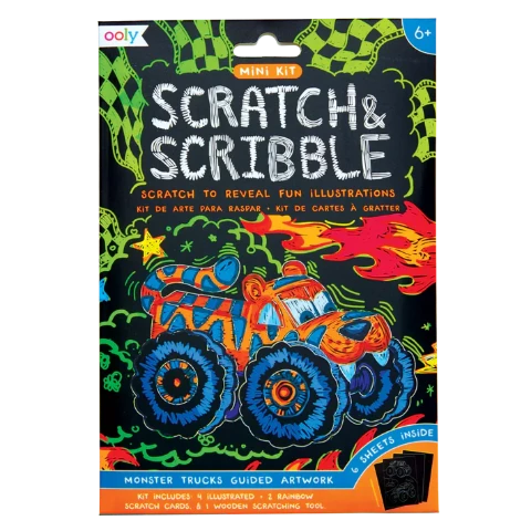 Ooly Mini Scratch & Scribble Monster Truck - Treasure Island Toys