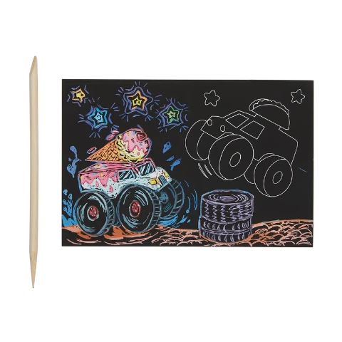 Ooly Mini Scratch & Scribble Monster Truck - Treasure Island Toys