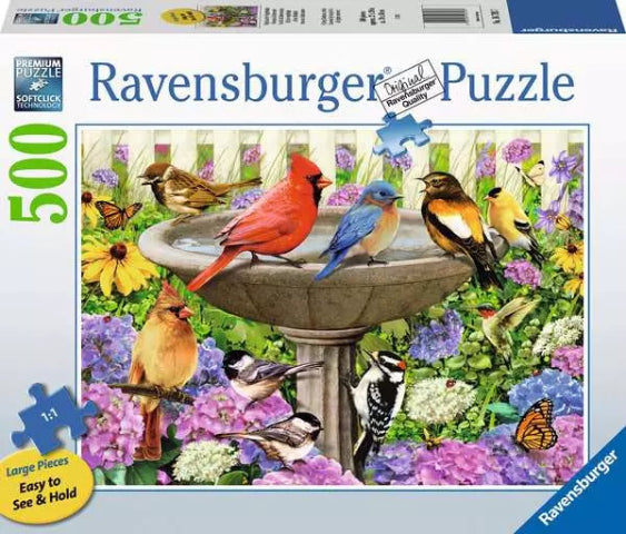 Ravensburger Puzzle 500 Piece Large Format, At the Birdbath