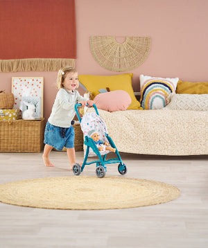 Corolle Doll Accessory - Mon Premier Stroller, Teal Bears - Treasure Island Toys