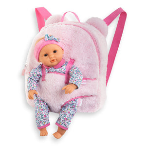 Corolle Doll Accessory - Mon Premier Doll Carrier Backpack, Plush - Treasure Island Toys