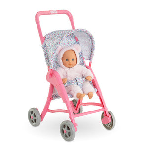 Corolle Doll Accessory - Mon Premier Stroller, Pink Floral - Treasure Island Toys