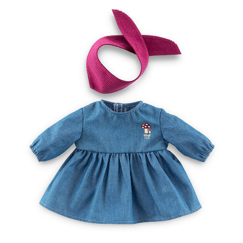 Corolle Fashion - Mon Premier Little Explorer Jean Dress & Scarf - Treasure Island Toys