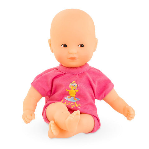 Corolle Doll Les Minis - Mini Bath Baby, Pink - Treasure Island Toys