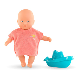 Corolle Doll Les Minis - Mini Bath Baby with Boat - Treasure Island Toys