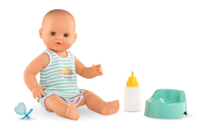 Corolle Doll Mon Grand - Drink-and-Wet Bath Baby Paul - Treasure Island Toys