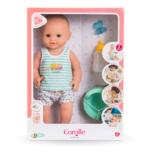 Corolle Doll Mon Grand - Drink-and-Wet Bath Baby Paul - Treasure Island Toys