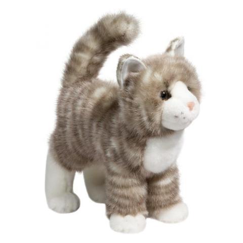 Douglas Cuddle Cat Zipper Gray Tabby - Treasure Island Toys