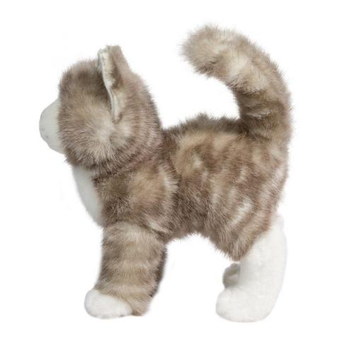 Douglas Cuddle Cat Zipper Gray Tabby - Treasure Island Toys