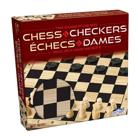 Chess & Checkers, Wooden - Treasure Island Toys
